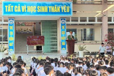 LIÊN ĐỘI TỔ CHỨC PHỐI HỢP TUYÊN TRUYỀN NÂNG CAO NHẬN THỨC VỀ AN TOÀN KHÔNG GIAN MẠNG, PHÒNG CHỐNG BẠO LỰC HỌC ĐƯỜNG VÀ AN TOÀN GIAO THÔNG