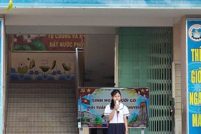 LIÊN ĐỘI TRƯỜNG TIỂU HỌC VĨNH PHONG 2 TRIỂN KHAI ĐỀ ÁN “CÂU CHUYỆN THỜI HOA LỬA”