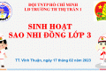 CHƯƠNG TRÌNH SINH HOẠT SAO