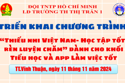 CHÀO CỜ TUẦN 10 GẮN VỚI TRIỂN KHAI CHƯƠNG TRÌNH THIẾU NHI VIỆT NAM HỌC TẬP TỐT – RÈN LUYỆN CHĂM VÀ APP LÀM VIỆC TỐT